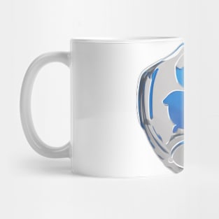 Blue Chrome Piggy Bank Emblem No. 782 Mug